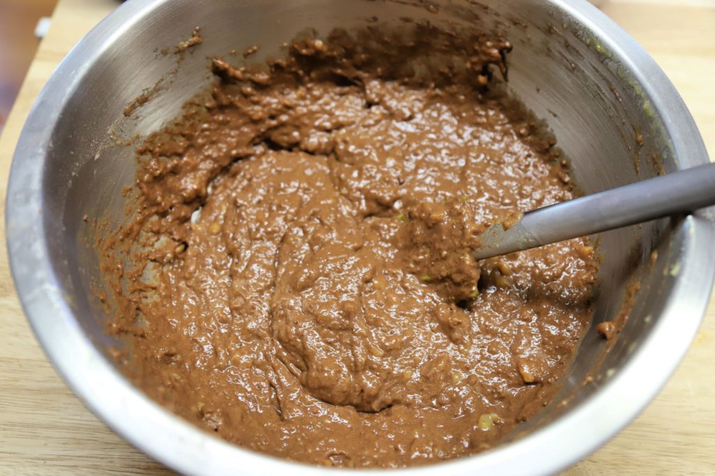 chocolate banana muffin batter