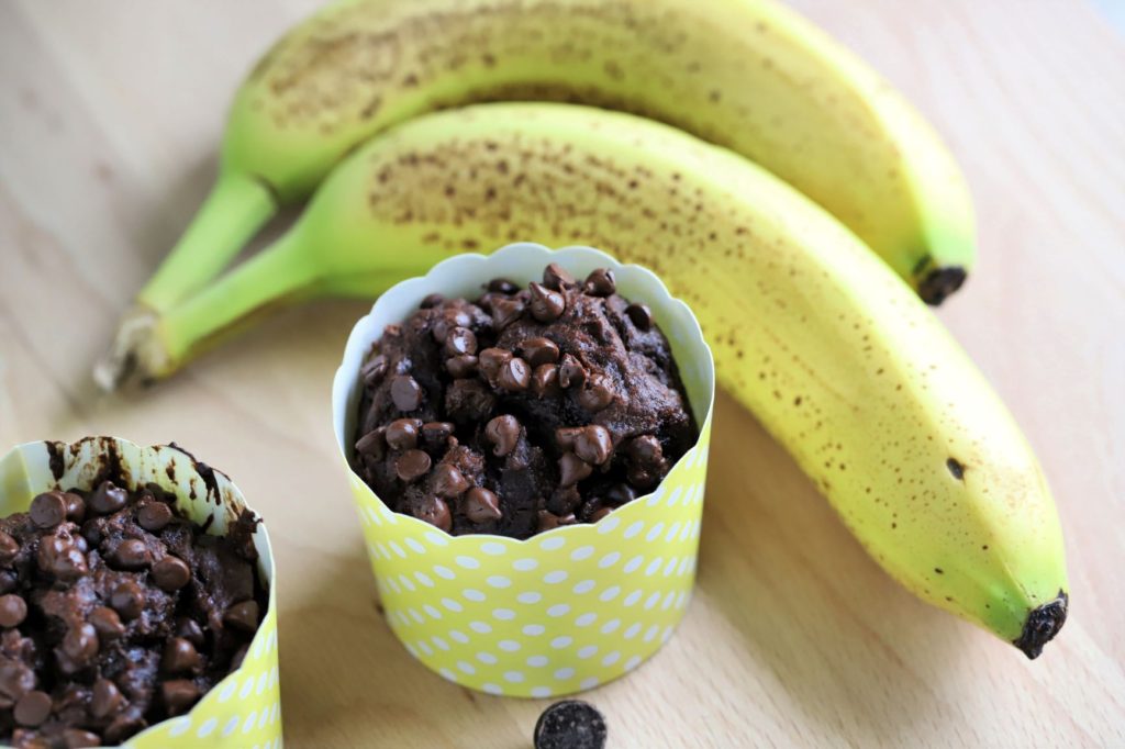 double chocolate banana muffins